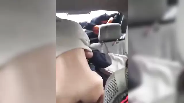 Asian Cheating Wife in a Car
